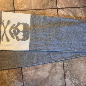 Gray Skull Patterned Scarf Mark and Graham